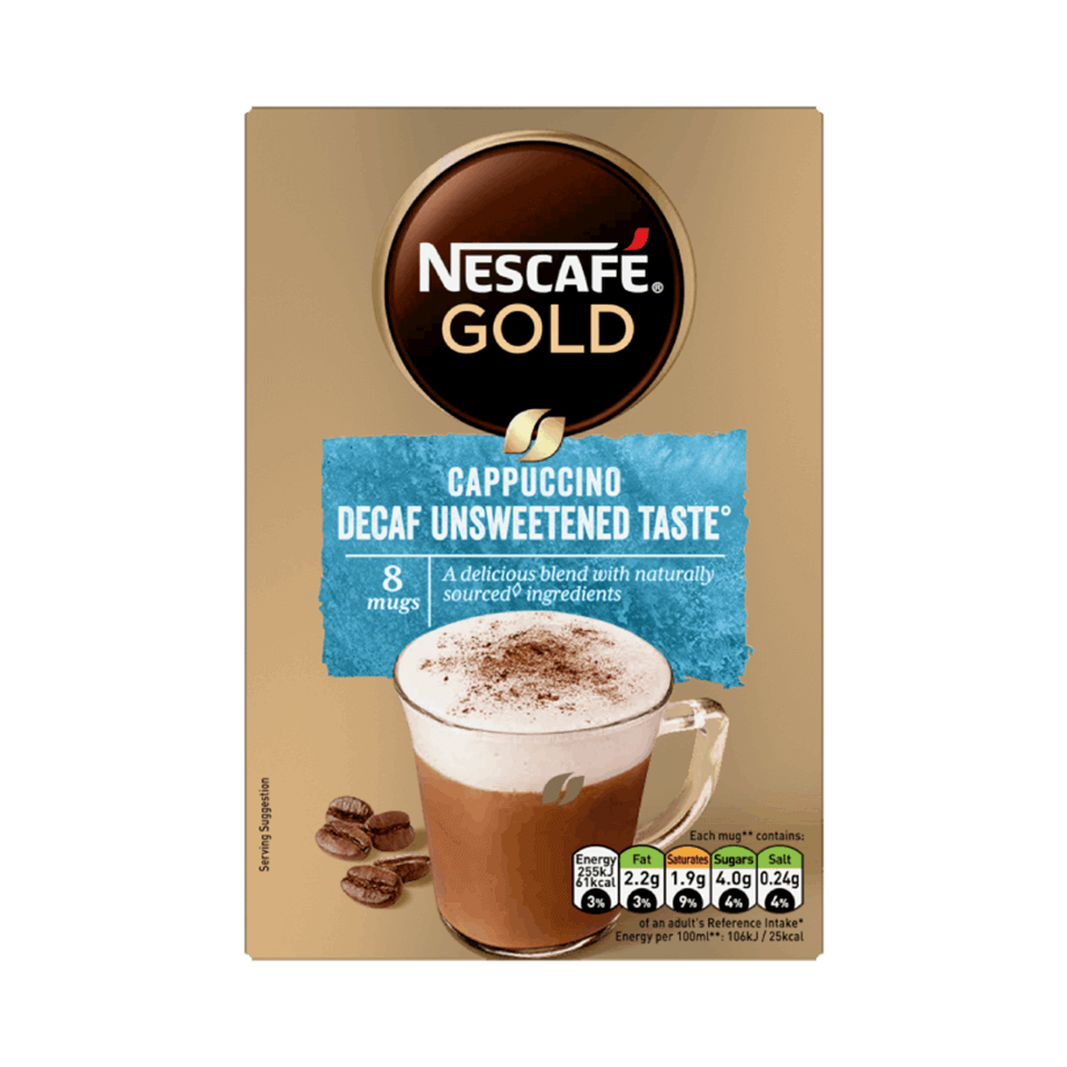 NESCAFÉ GOLD Decaf Cappuccino Unsweetened Taste