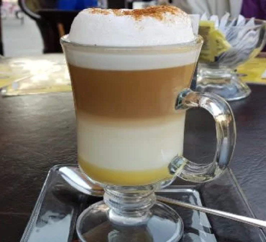Glass of Austrian Franziskaner coffee