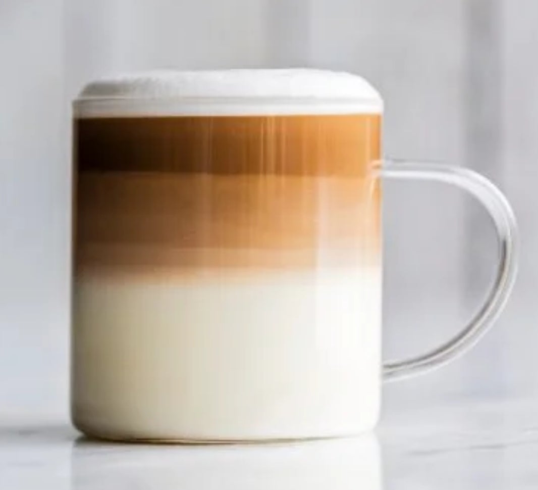 Glass of Austrian Verkehrt coffee