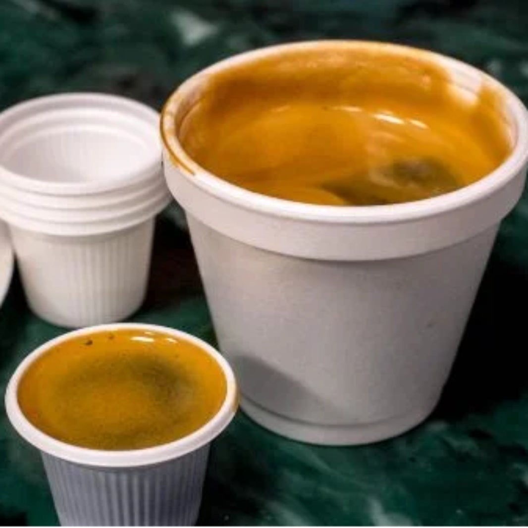 Cups of Cuban colada coffee