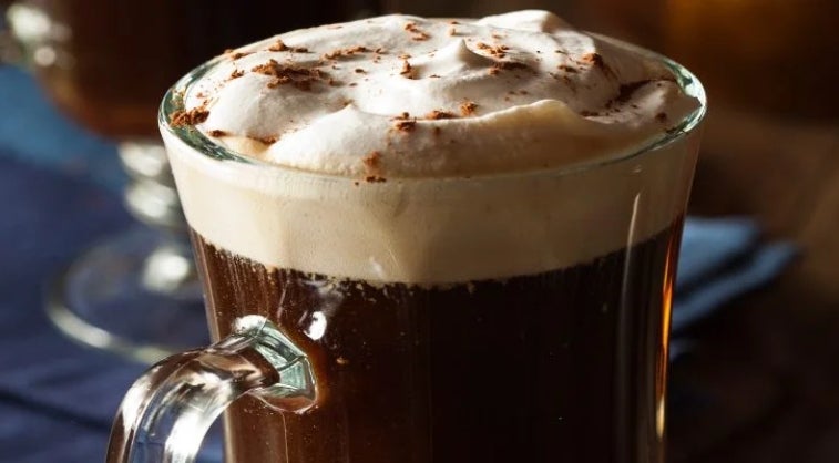 An Irish coffee