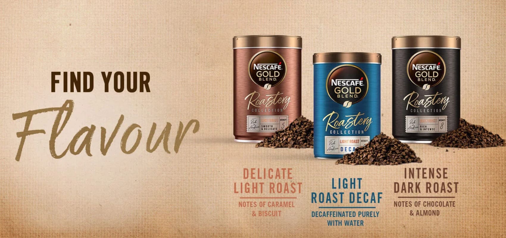 Nescafé Gold Blend Roastery coffee tins
