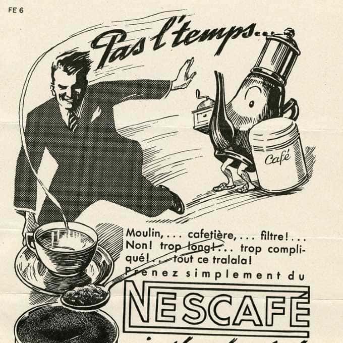 Nescafé Swiss newspaper advert from 1930s