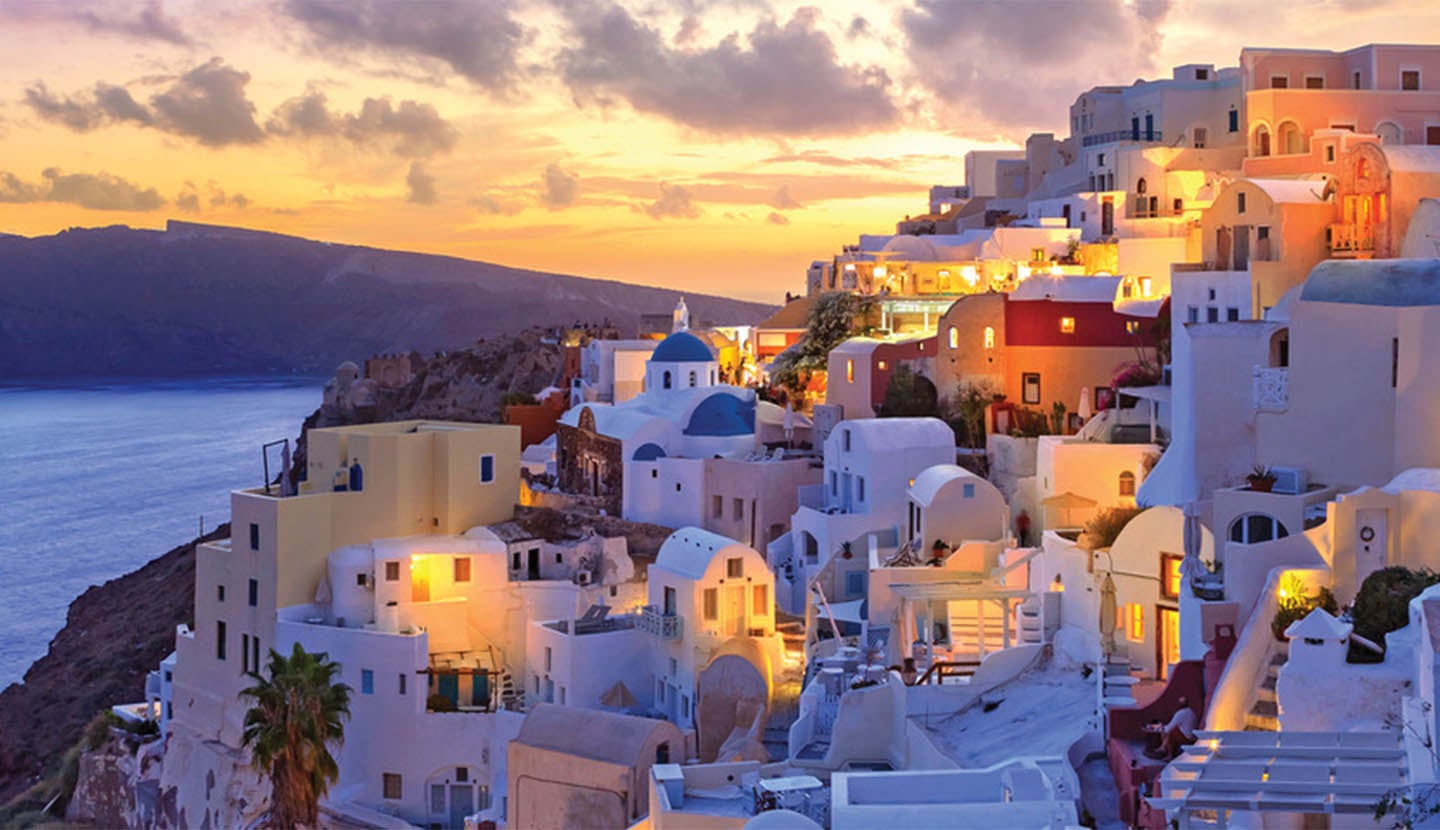 Greek island harbour