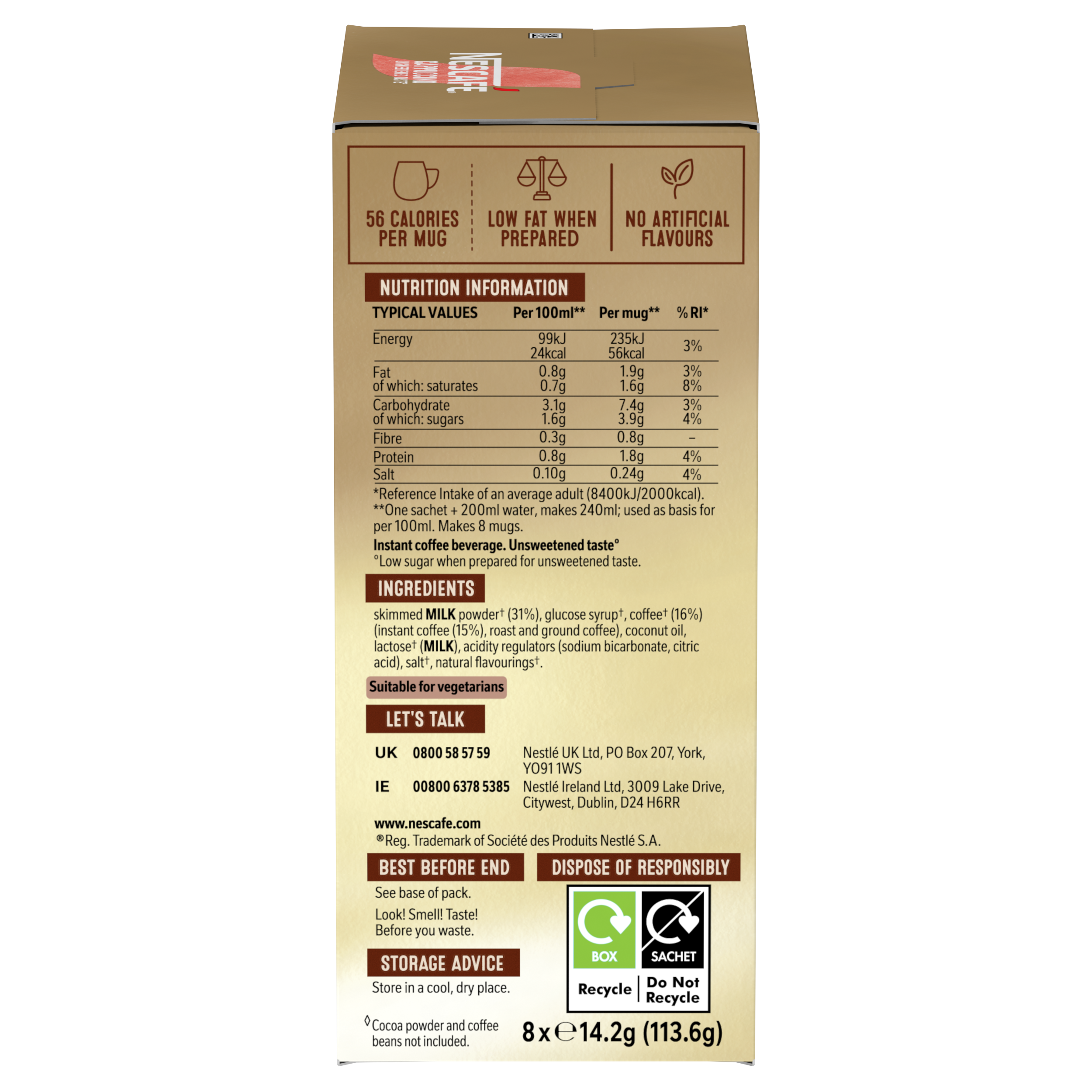 Cappuccino Unsweetened