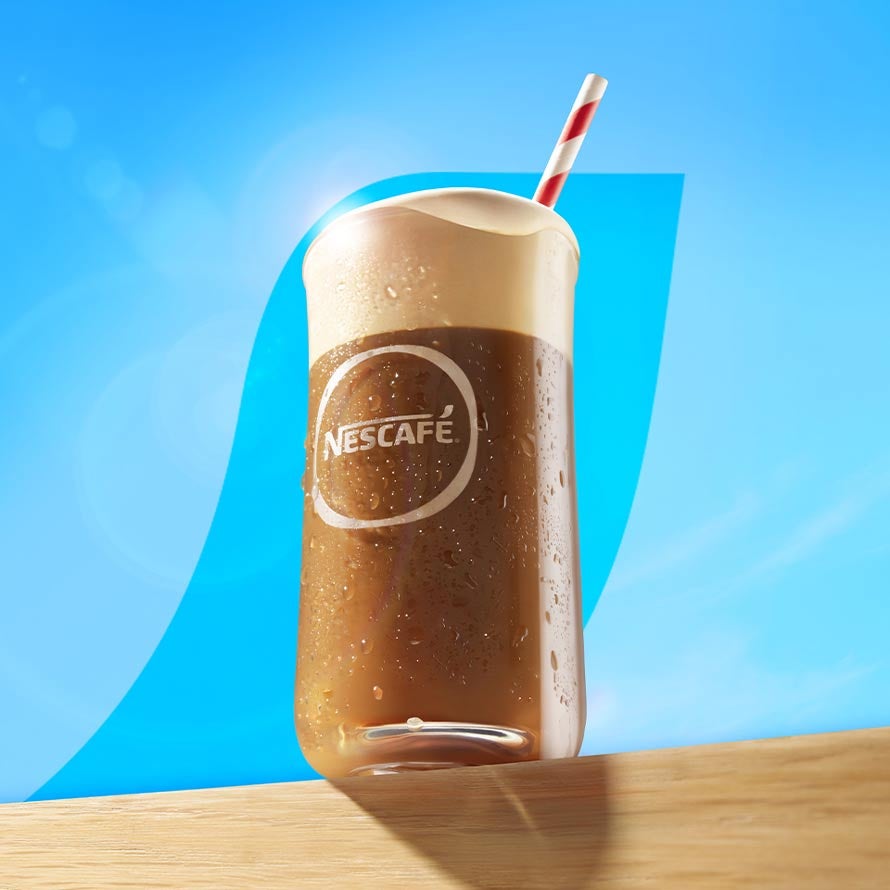 frappe drink on table