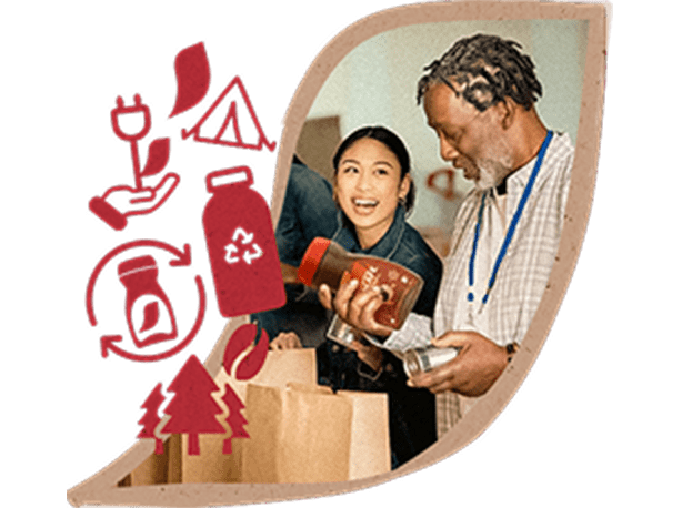 man holding nescafe jar