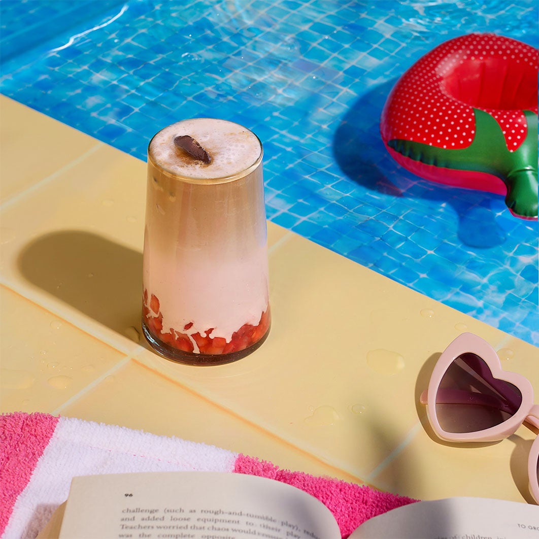Iced Strawberry Latte recipe