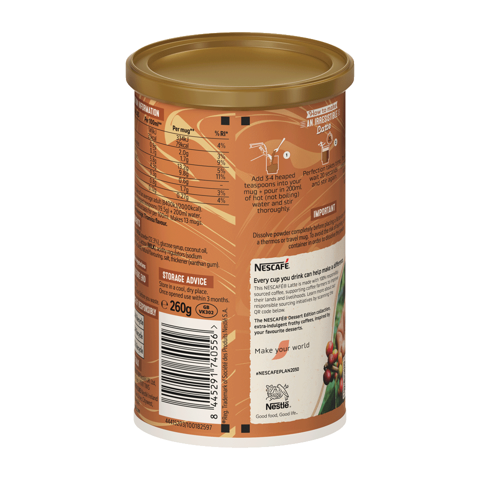 NESCAFE LATTE Tiramisu flavour