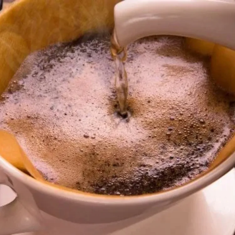 Water Poured Into Coffee Drip
