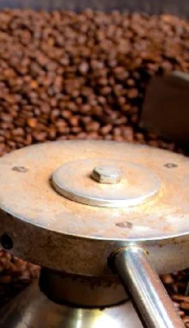 Coffee being roasted