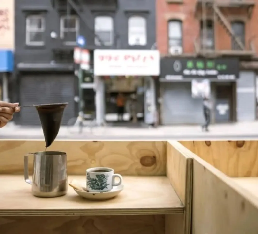  A coffee in a café