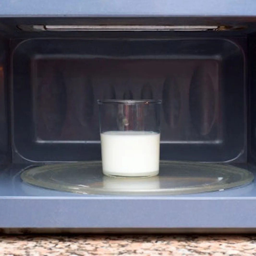 Steam your milk in the microwave
