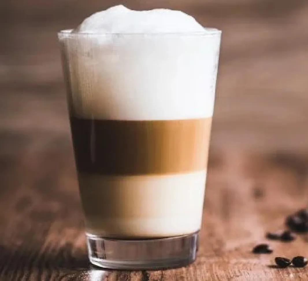 Glass of Austrian Melange coffee