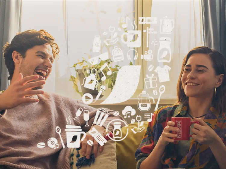 friends having a nescafe