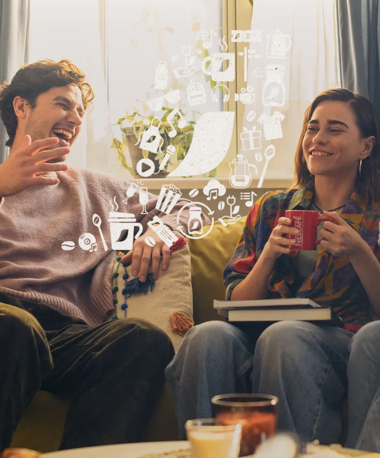 friends having a nescafe