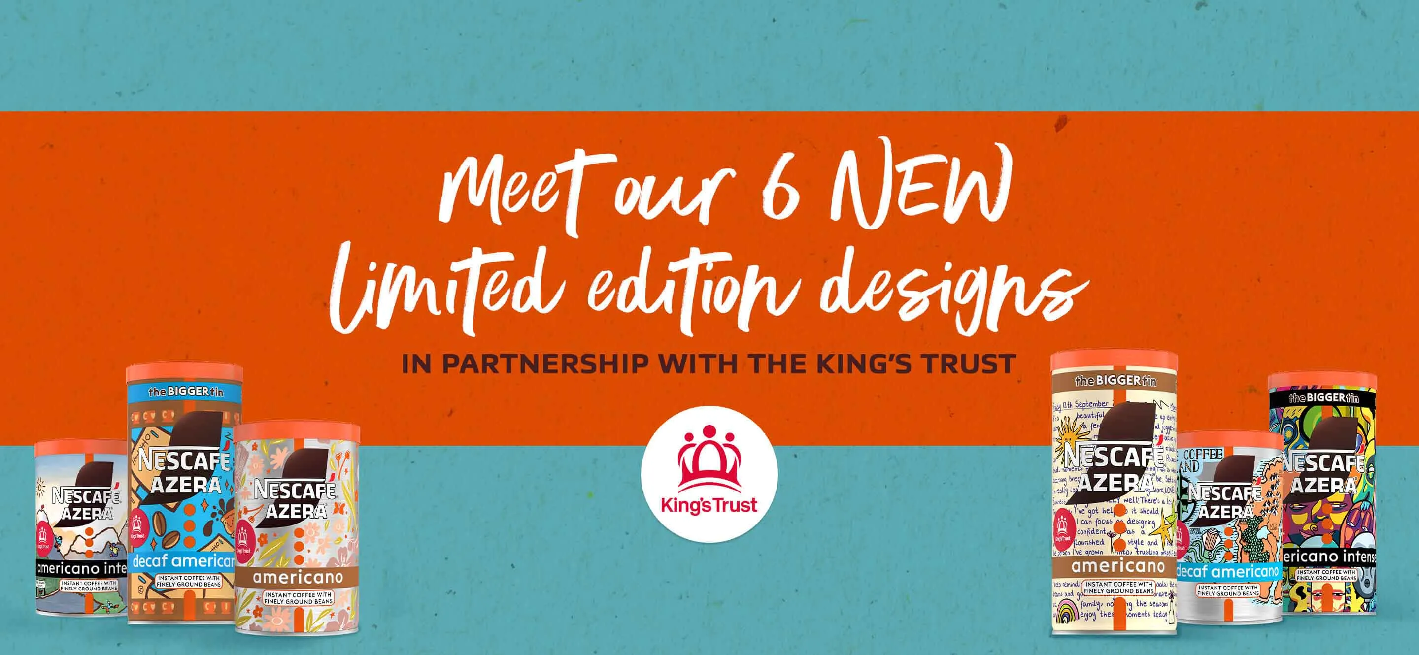 NESCAFÉ Azera By Design. Meet our 6 new limited edition designs in partnership with the King's Trust