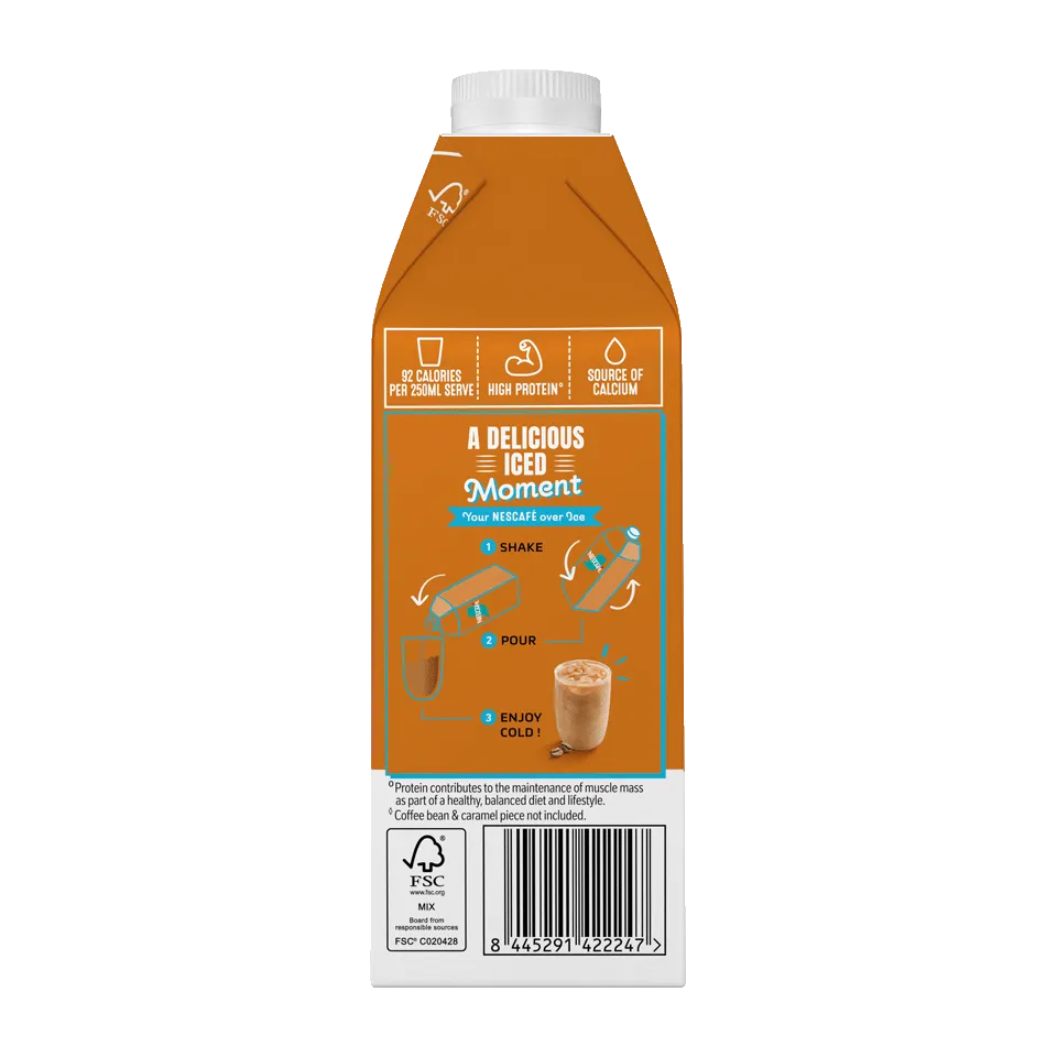 nescafé iced coffee caramel flavoured latte 