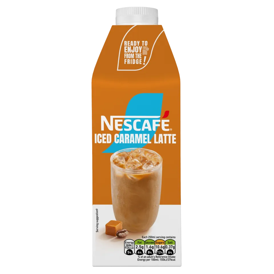 nescafé iced coffee caramel flavoured latte