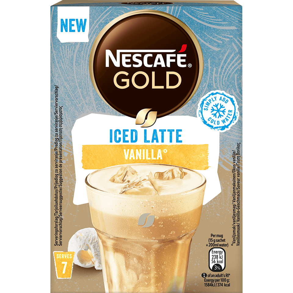Παγωμένος καφές λάτε Nescafe Gold με γεύση κρέμα βανίλια