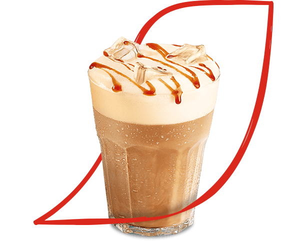 GOLD Iced Salted Caramel Latte cup