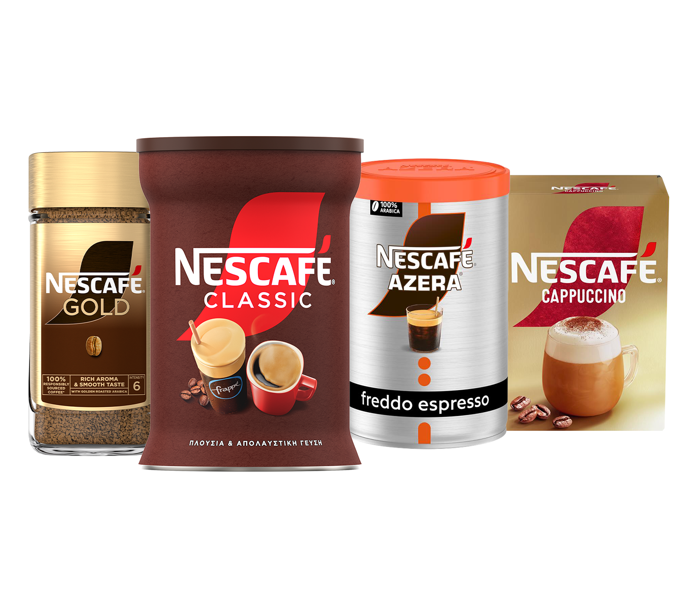 Φόντο με συσκευασίες Nescafé