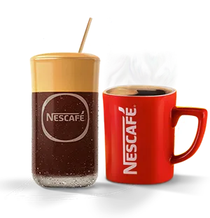 nescafe red mug and cup