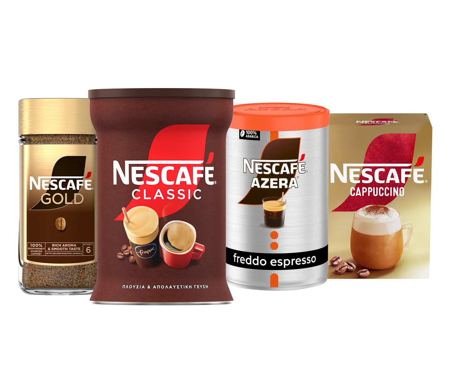 Φόντο με συσκευασίες Nescafé
