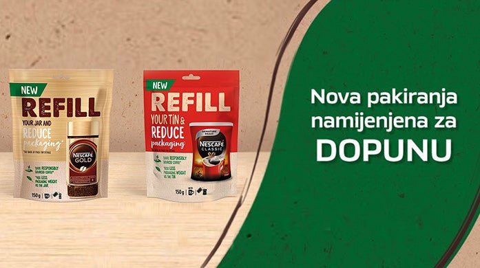 Predstavljamo novo NESCAFÉ pakiranje namijenjeno za DOPUNU