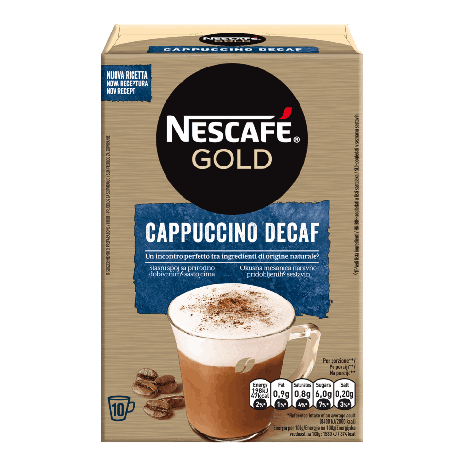 Kava bez kofeina Nescafé Gold Cappuccino Decaf