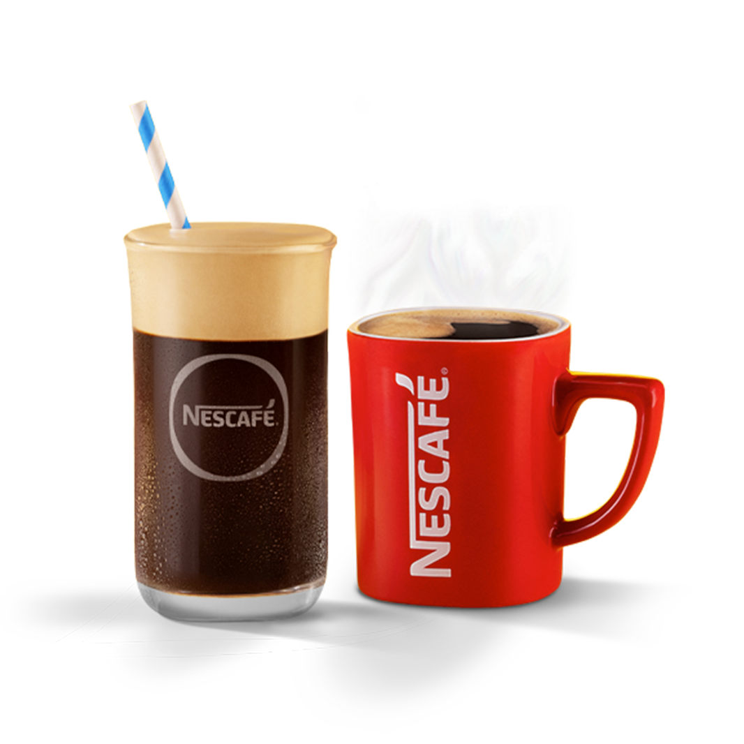 nescafe piros bögre és pohár