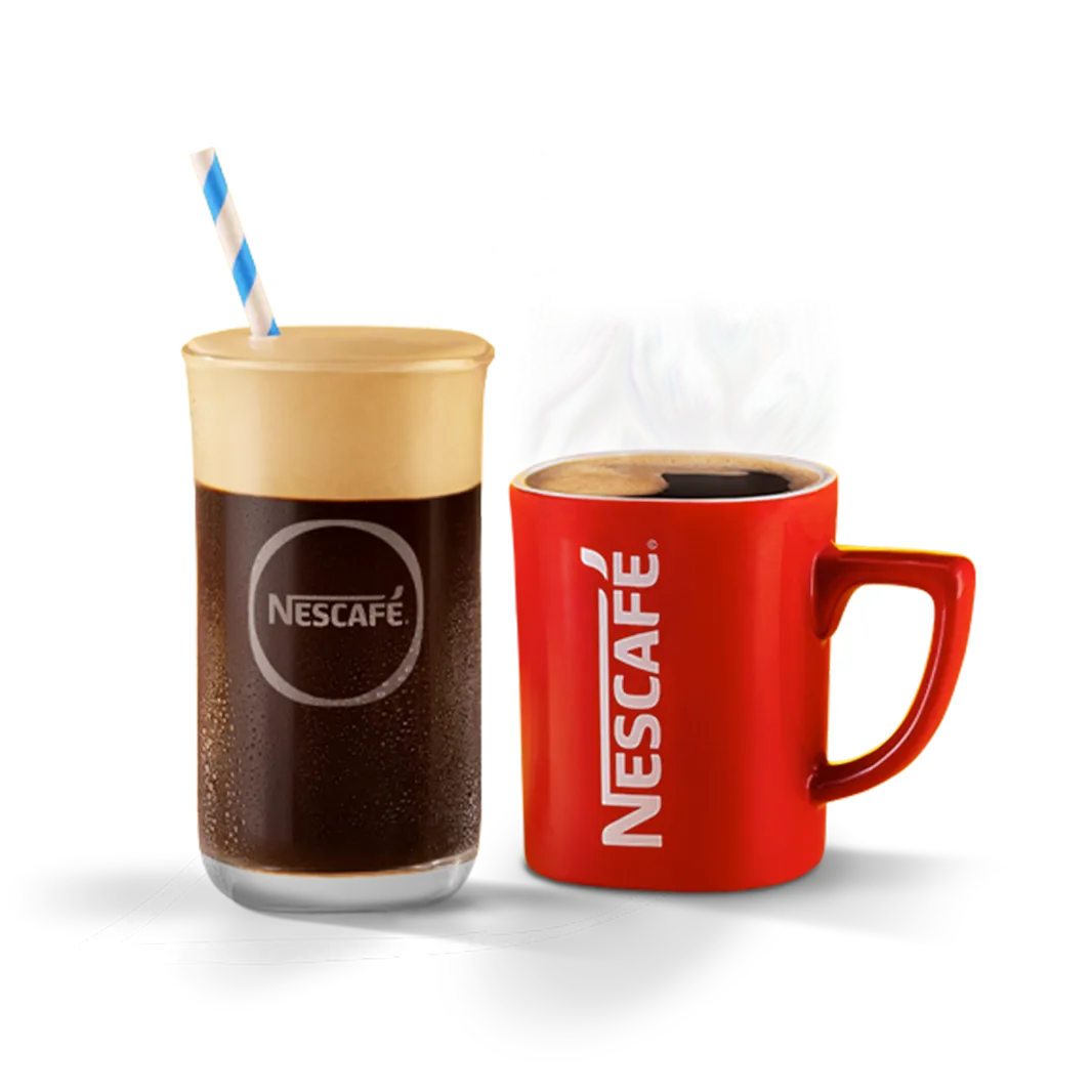 nescafe piros bögre és pohár