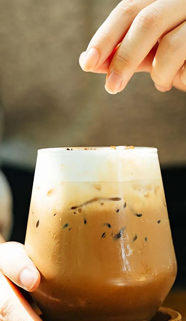 sprinkling coffee