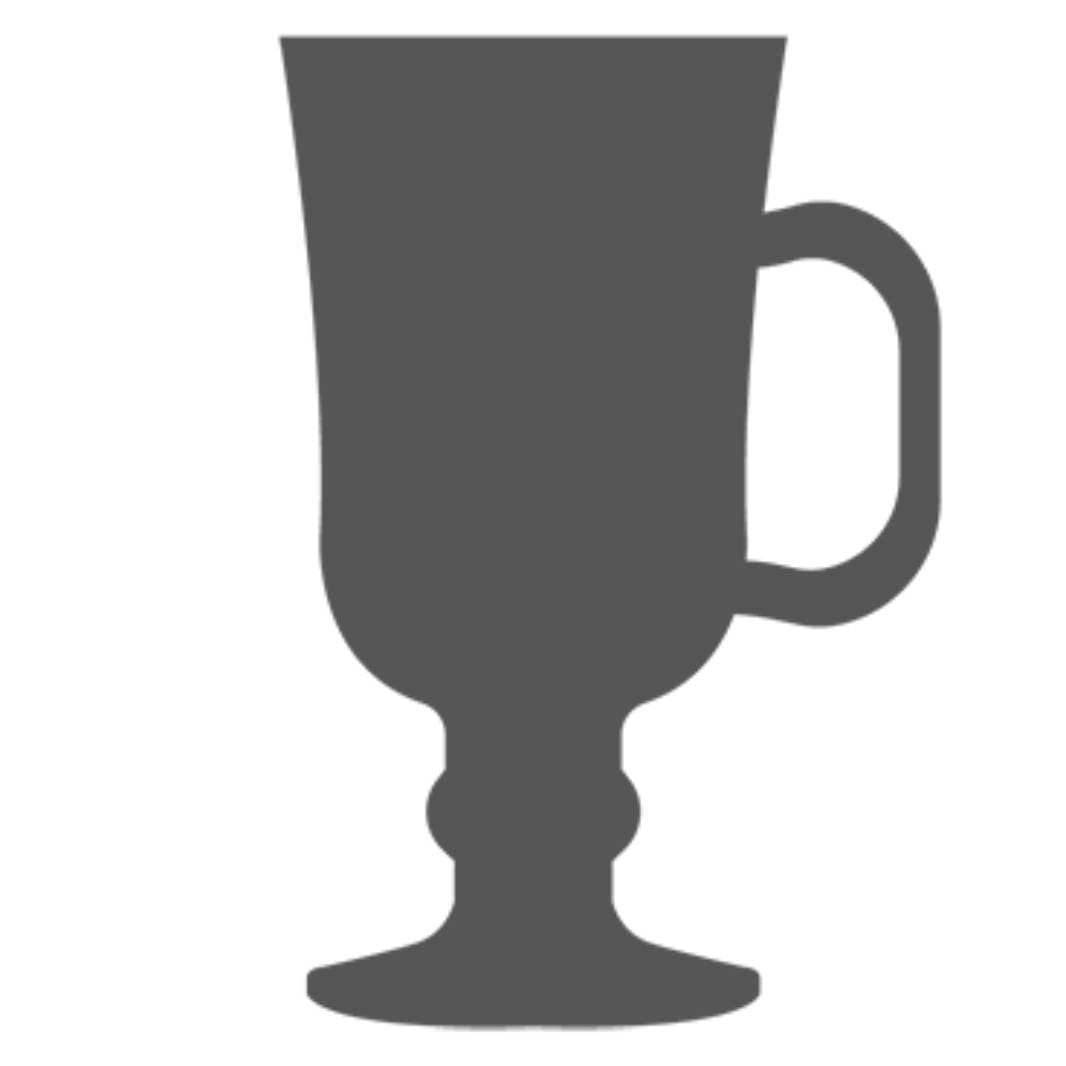 An Irish coffee glass