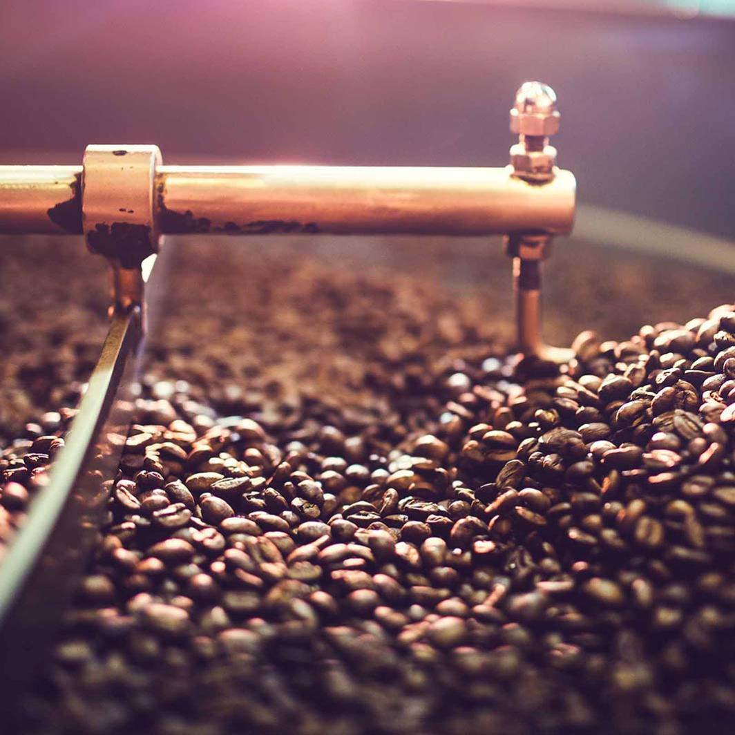 roasting coffee