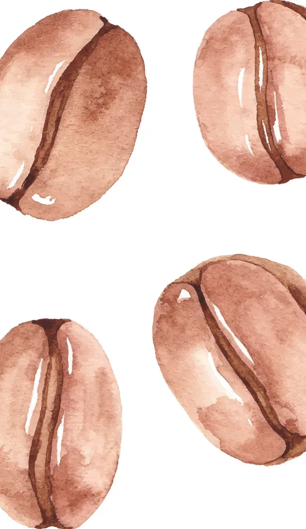 Art painting of coffee beans