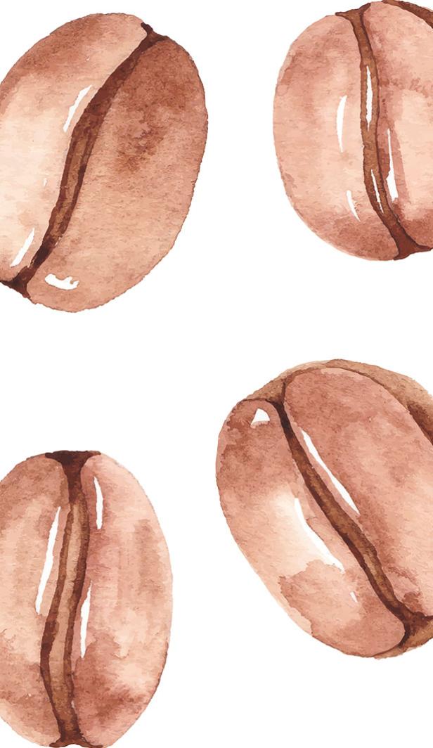 Art painting of coffee beans