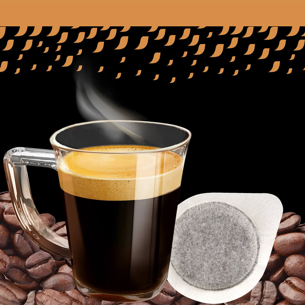 Caffè in vetro con cialde