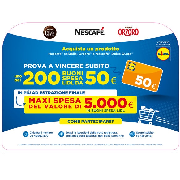 concorso in esclusiva con lidl: la spesa che ti ripaga