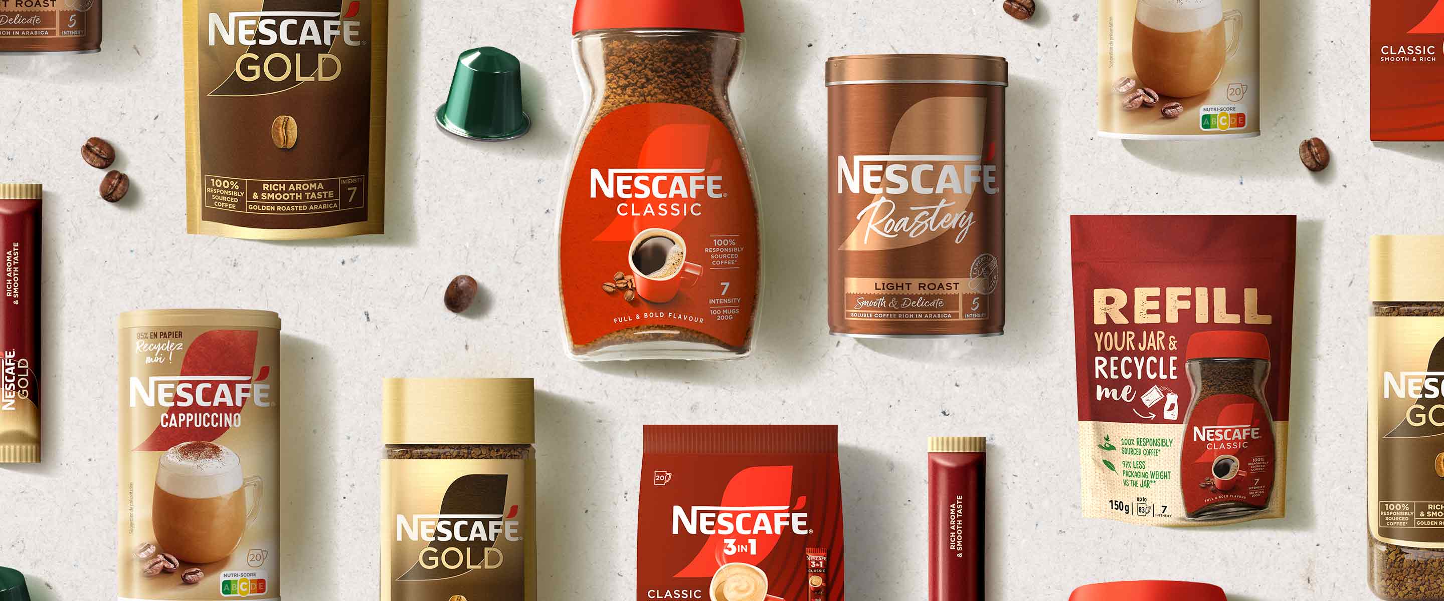 sfondo confezioni Nescafe