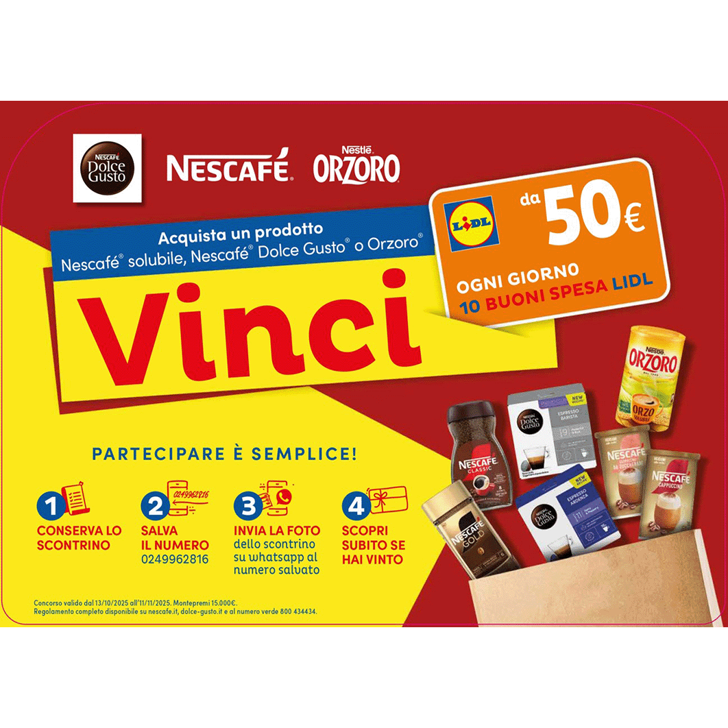 CONCORSO IN ESCLUSIVA CON LIDL: LA SPESA CHE TI RIPAGA 2025​