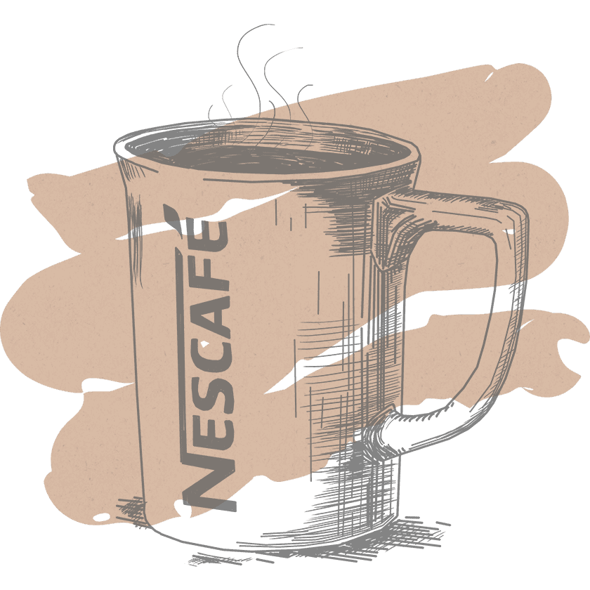 Illustrazione di una tazza di caffè
