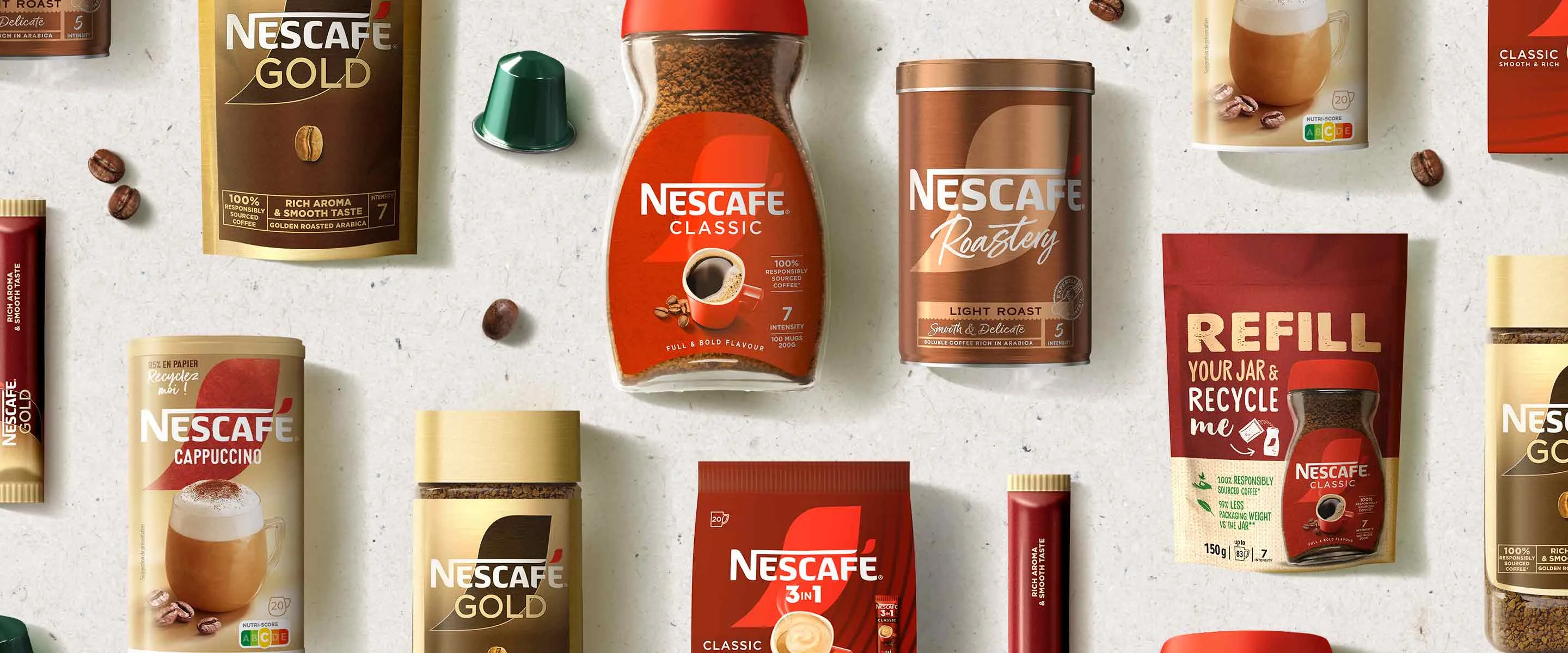 sfondo confezioni Nescafe