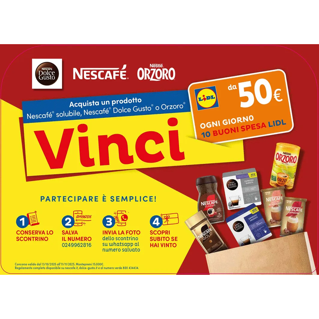 CONCORSO IN ESCLUSIVA CON LIDL: LA SPESA CHE TI RIPAGA 2025​