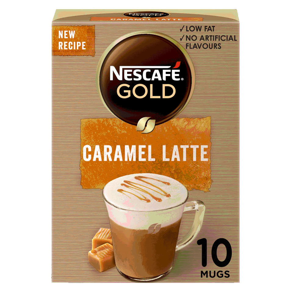 Nescafe Gold caramel latte coffee