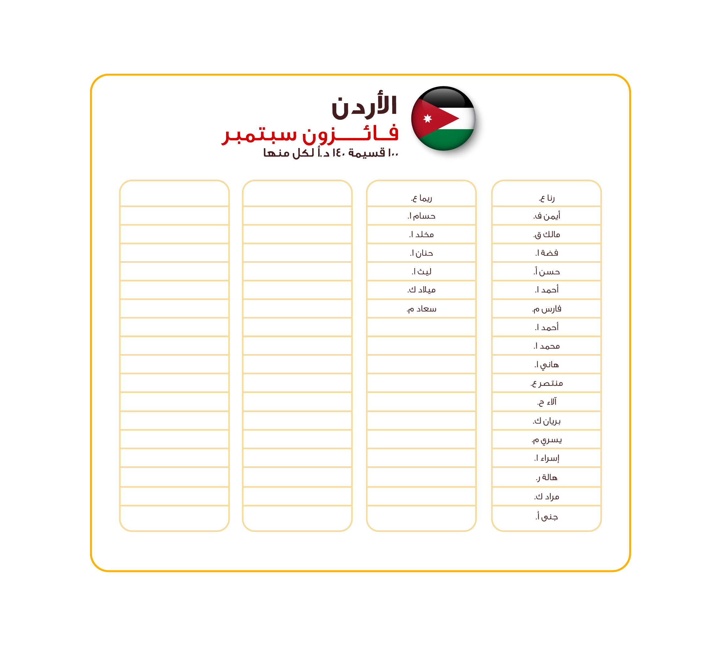 Secondary Prize September ar JORDAN