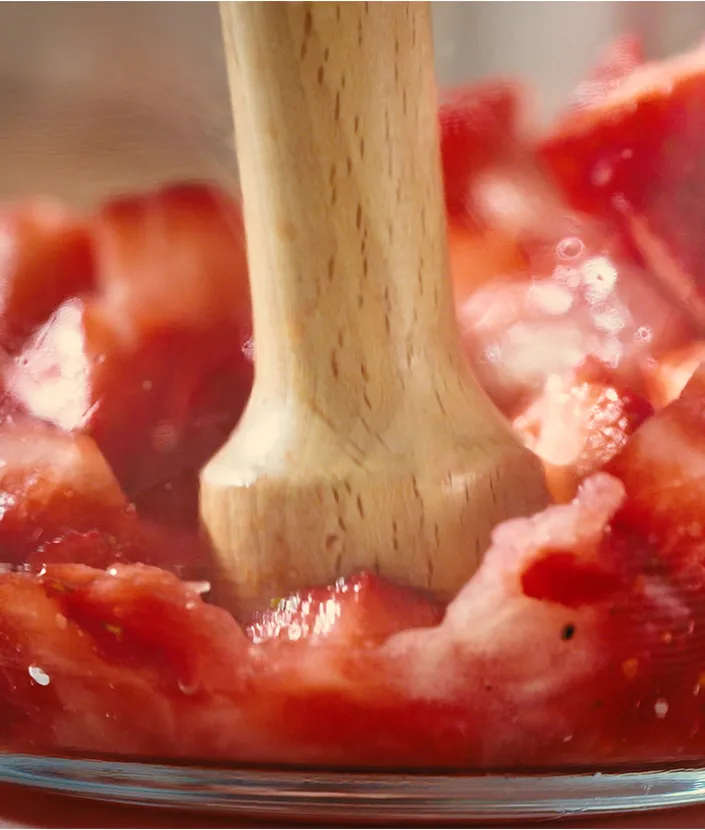 Blending Strawberries