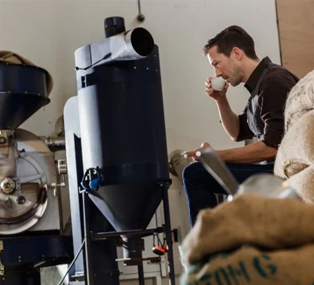 inside the coffee roastery