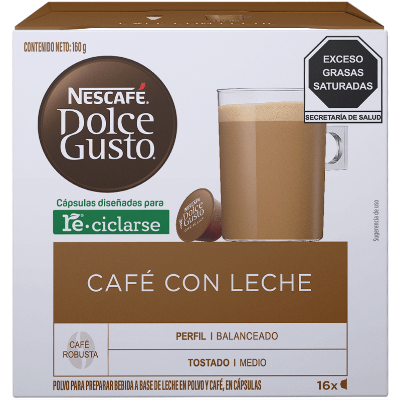 Cápsulas Café con Leche Nescafé Dolce Gusto