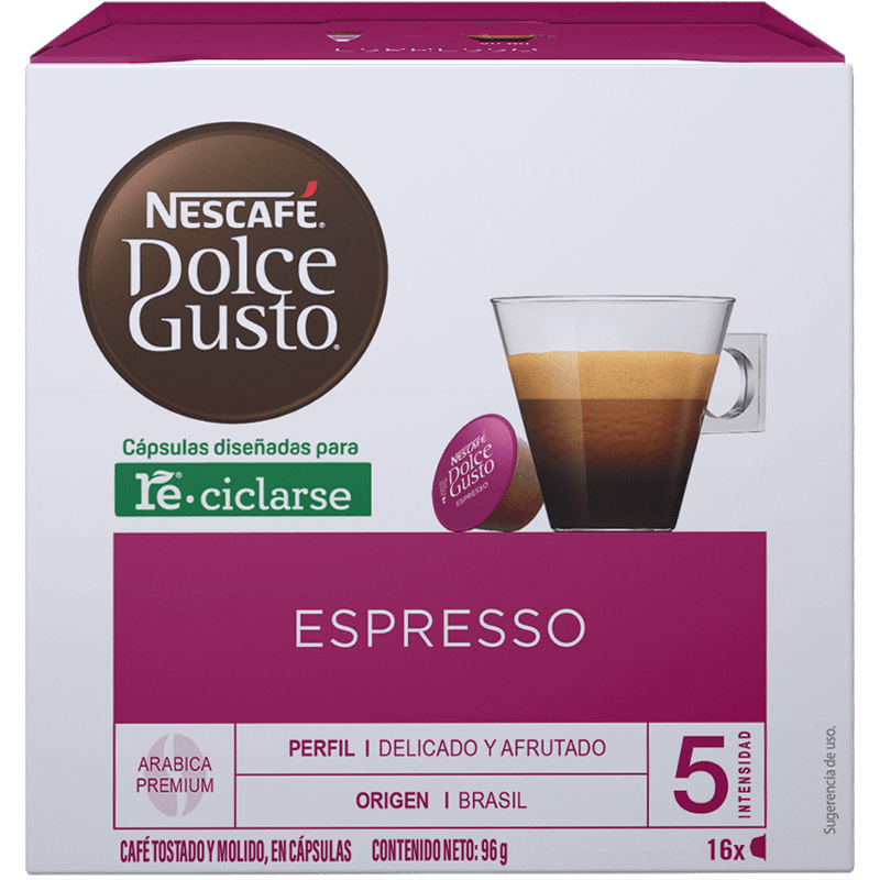 Cápsulas Espresso Nescafé Dolce Gusto